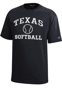Champion Texas Longhorns Youth Black Softball Core Short Sleeve T-Shirt