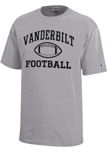 Champion Vanderbilt Commodores Youth Grey Football Core Short Sleeve T-Shirt