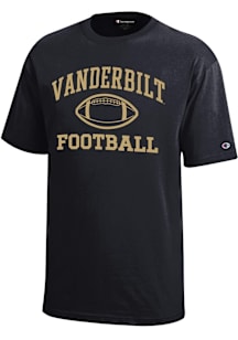 Champion Vanderbilt Commodores Youth Black Football Core Short Sleeve T-Shirt