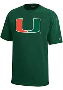 Champion Miami Hurricanes Youth Green Core Short Sleeve T-Shirt