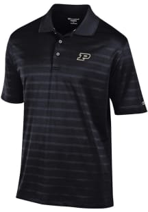 Mens Purdue Boilermakers  Champion Textured Solid Short Sleeve Polo Shirt