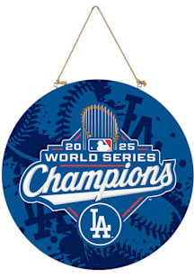 Los Angeles Dodgers 2025 World Series Champions Round Sign - Blue