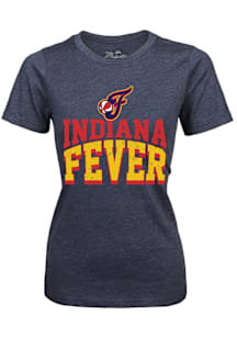 Indiana Fever Womens Navy Blue Soulmate Short Sleeve T-Shirt