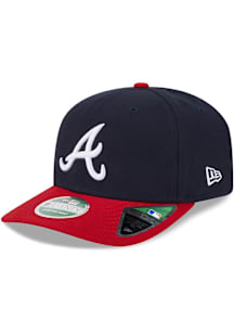 New Era Atlanta Braves Stretch Snap MLB Player Replica 9SEVENTY Adjustable Hat - Navy Blue