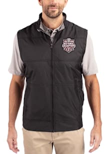 Cutter and Buck Indiana Hoosiers Mens Black 2025 CFP National Champions Stealth Sleeveless Jacket