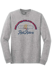 Summit Sportswear Scranton Wilkes Grey Vintage Arch Script Long Sleeve T Shirt