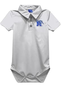 Vive La Fete Memphis Tigers Baby White Team Short Sleeve One Piece Polo