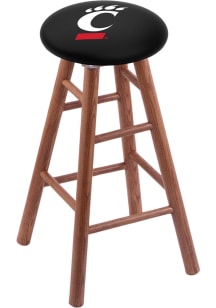 Brown Cincinnati Bearcats Round Cushion Oak Pub Stool