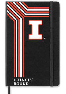 Black Illinois Fighting Illini School Bound team logo Notebook and Folder