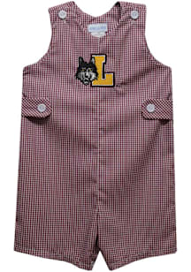 Vive La Fete Loyola Ramblers Baby Maroon Gingham Overalls