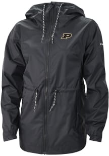 Womens Purdue Boilermakers Black Columbia Heat Seal Lily Park Light Weight Jacket