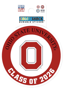 Red Ohio State Buckeyes Class of 2026 Durable Stickers