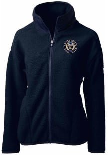Cutter and Buck Philadelphia Union Womens Navy Blue Cascade Sherpa Light Weight Jacket