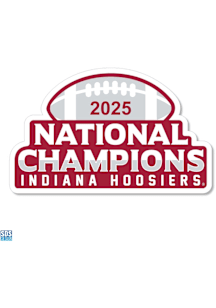 Indiana Hoosiers 6" 2025 Football Nat Champ Auto Decal - Crimson