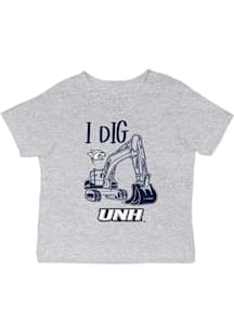 Vive La Fete New Hampshire Wildcats Infant Excavator Short Sleeve T-Shirt Grey