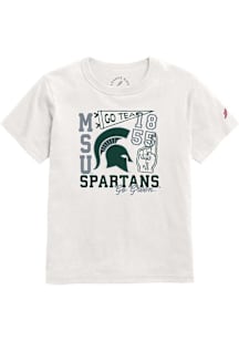 Youth White Michigan State Spartans Logo Collage Short Sleeve T-Shirt