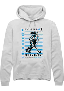 Summit Sportswear Big Ten Mens White 2025 Field Hockey Tournament Long Sleeve Hoodie