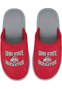Ohio State Buckeyes Wordmark Stacked Big Logo Mens Slippers