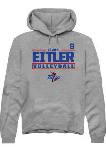 Lauren Eitler Rally Mens Graphite Tulsa Golden Hurricane NIL Stacked Box Player Hood