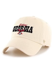 47 Georgia Bulldogs Bow Stack Clean Up Adjustable Hat - Natural
