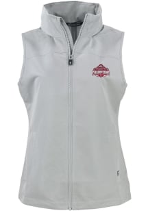 Womens Ohio State Buckeyes Grey Cutter and Buck 2024 Football National Champion Charter Vest