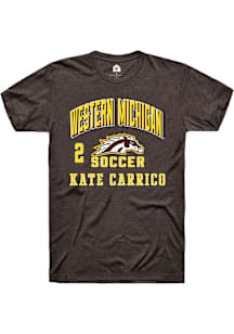 Kate Carrico Western Michigan Broncos Brown NIL Arch Logo Short Sleeve Player T Shirt