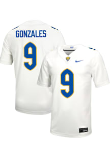 Cole Gonzales  Mens White Pitt Panthers Football Football Name And Number Football Jersey