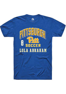 Lola Abraham Rally Mens Blue Pitt Panthers NIL Arch Logo Player T Shirt
