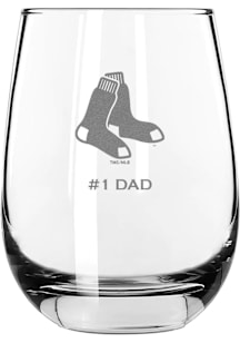 Boston Red Sox Dad 15oz Stemless Wine Glass - White