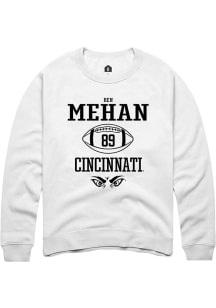 Ben Mehan Rally Mens White Cincinnati Bearcats NIL Sport Icon Crew Sweatshirt