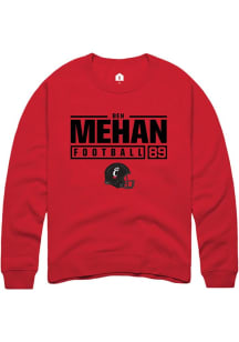 Ben Mehan Rally Mens Red Cincinnati Bearcats NIL Stacked Box Crew Sweatshirt