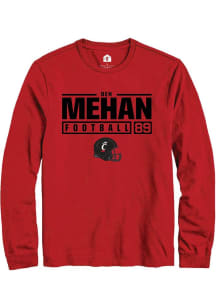 Ben Mehan Rally Mens Red Cincinnati Bearcats NIL Stacked Box Tee