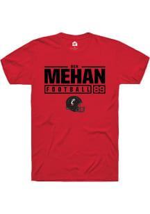 Ben Mehan Red Cincinnati Bearcats NIL Stacked Box Short Sleeve T Shirt