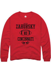 Devyn Zahursky  Rally Cincinnati Bearcats Mens Red NIL Sport Icon Long Sleeve Crew Sweatshirt