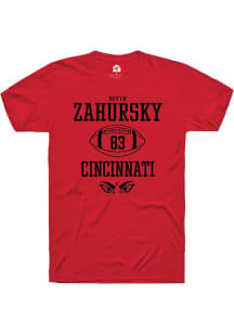 Devyn Zahursky  Cincinnati Bearcats Red Rally NIL Sport Icon Short Sleeve T Shirt