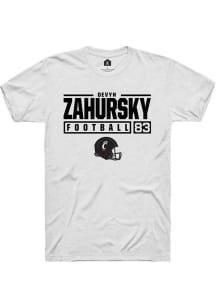 Devyn Zahursky  Cincinnati Bearcats White Rally NIL Stacked Box Short Sleeve T Shirt