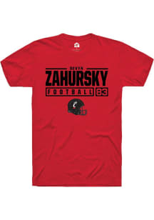 Devyn Zahursky  Cincinnati Bearcats Red Rally NIL Stacked Box Short Sleeve T Shirt