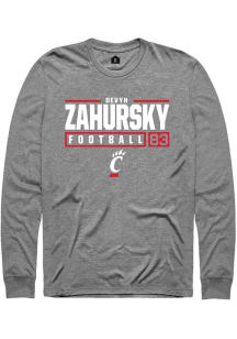 Devyn Zahursky  Cincinnati Bearcats Graphite Rally NIL Stacked Box Long Sleeve T Shirt