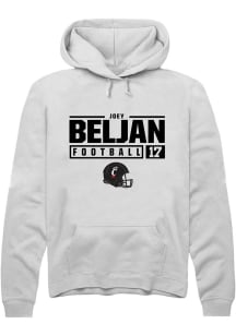 Joey Beljan Rally Mens White Cincinnati Bearcats NIL Stacked Box Hooded Sweatshirt