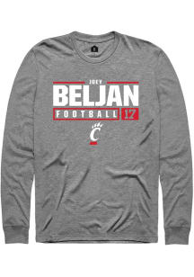 Joey Beljan Rally Mens Graphite Cincinnati Bearcats NIL Stacked Box Tee