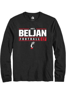 Joey Beljan Rally Mens  Cincinnati Bearcats NIL Stacked Box Tee