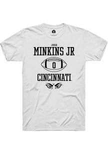 Josh Minkins Jr White Cincinnati Bearcats NIL Sport Icon Short Sleeve T Shirt