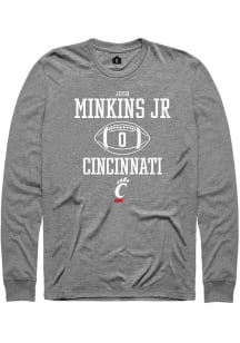 Josh Minkins Jr Rally Mens Graphite Cincinnati Bearcats NIL Sport Icon Tee