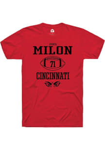 Judea Milon Red Cincinnati Bearcats NIL Sport Icon Short Sleeve T Shirt