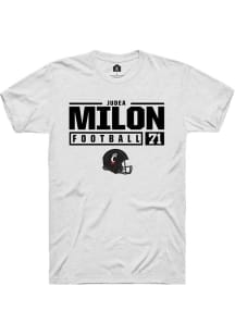 Judea Milon White Cincinnati Bearcats NIL Stacked Box Short Sleeve T Shirt