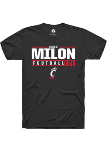 Judea Milon  Cincinnati Bearcats NIL Stacked Box Short Sleeve T Shirt