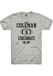 Simeon Coleman Ash Cincinnati Bearcats NIL Sport Icon Short Sleeve T Shirt