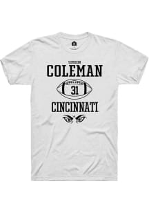 Simeon Coleman White Cincinnati Bearcats NIL Sport Icon Short Sleeve T Shirt