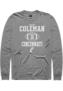 Simeon Coleman Rally Mens Graphite Cincinnati Bearcats NIL Sport Icon Tee