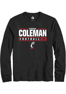 Simeon Coleman Rally Mens  Cincinnati Bearcats NIL Stacked Box Tee